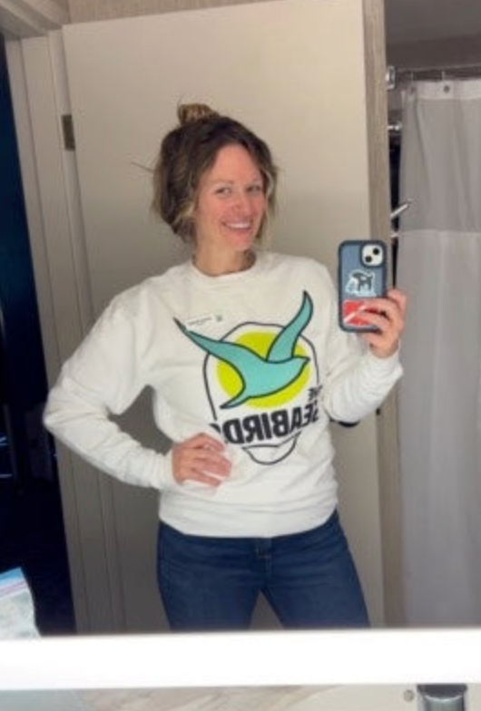 Seabirds Squad White Crew Neck Sweatshirt (Personalized)