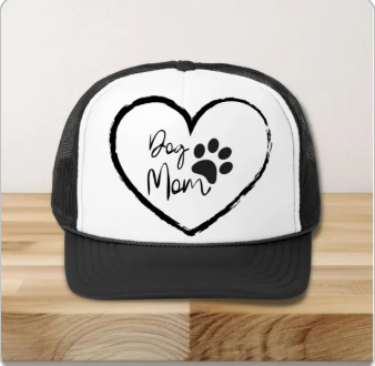 Dog Mom Heart Trucker Hat