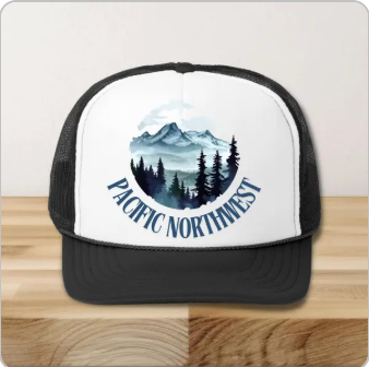 Pacific Northwest Mountain Trucker Hat
