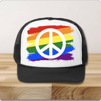 Rainbow Pride Peace Trucker Hat