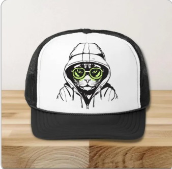 Hacker Cat Trucker Hat