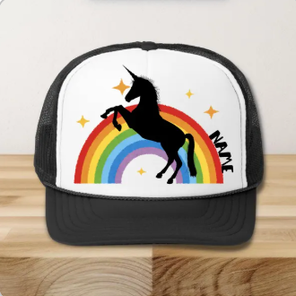 Unicorn Rainbow Trucker Hat