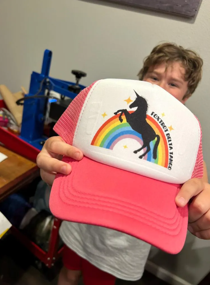Unicorn Rainbow Trucker Hat