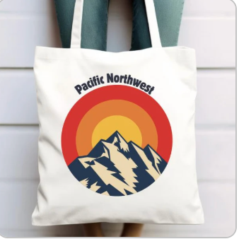 Retro PNW Tote Bag