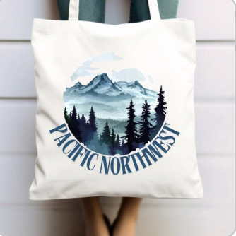 PNW Mountains Tote Bag