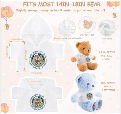 Cascadia Mountain Lions Stuffed Animal Shirts